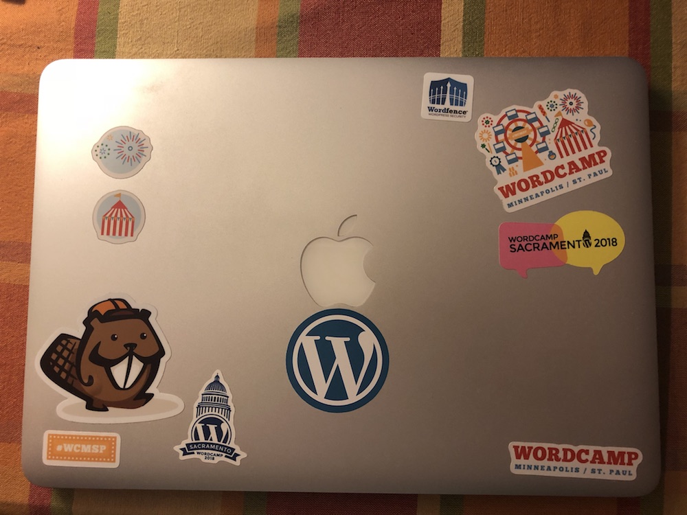 Stickers on Michael's Laptop