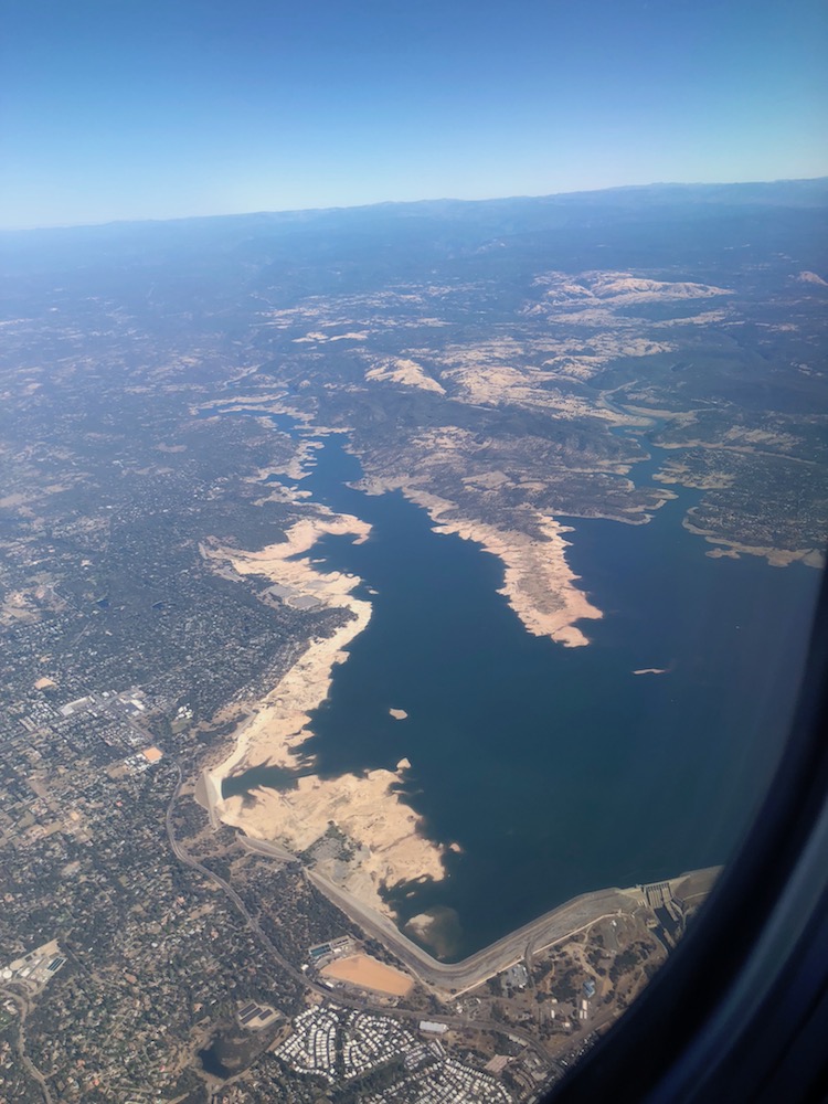 Folsom Lake seen from Plane